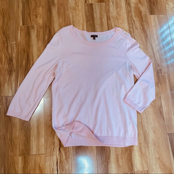 Talbots Long Sleeve Scoop Neck Blouse Pink L - Picture 14 of 14